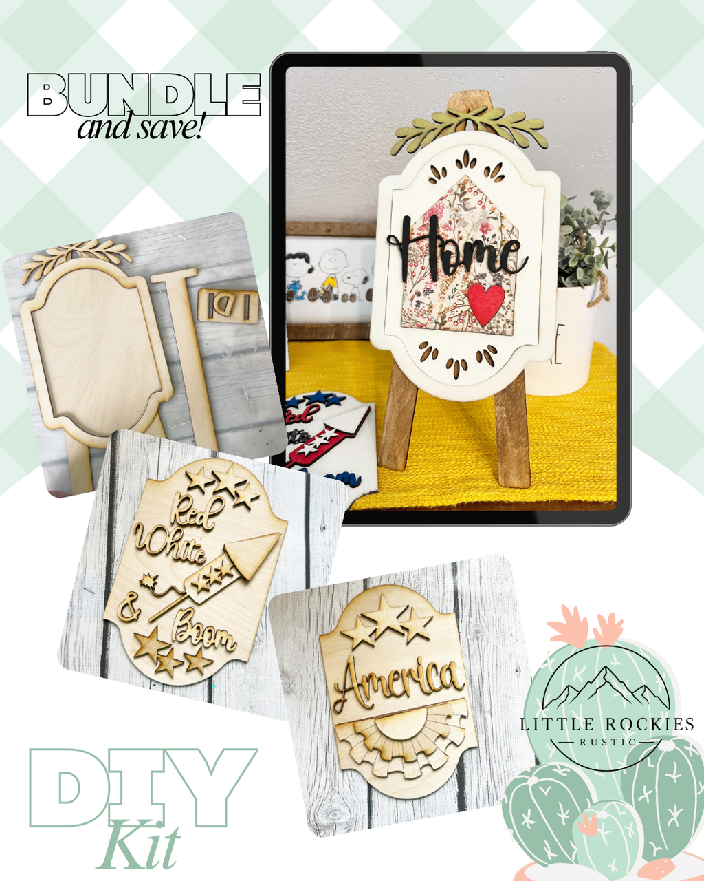 AMERICA BUNDLE DIY KIT - Interchangeable Easel Kit