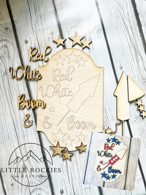 DIY KIT - Interchangeable Red, White and Boom Insert